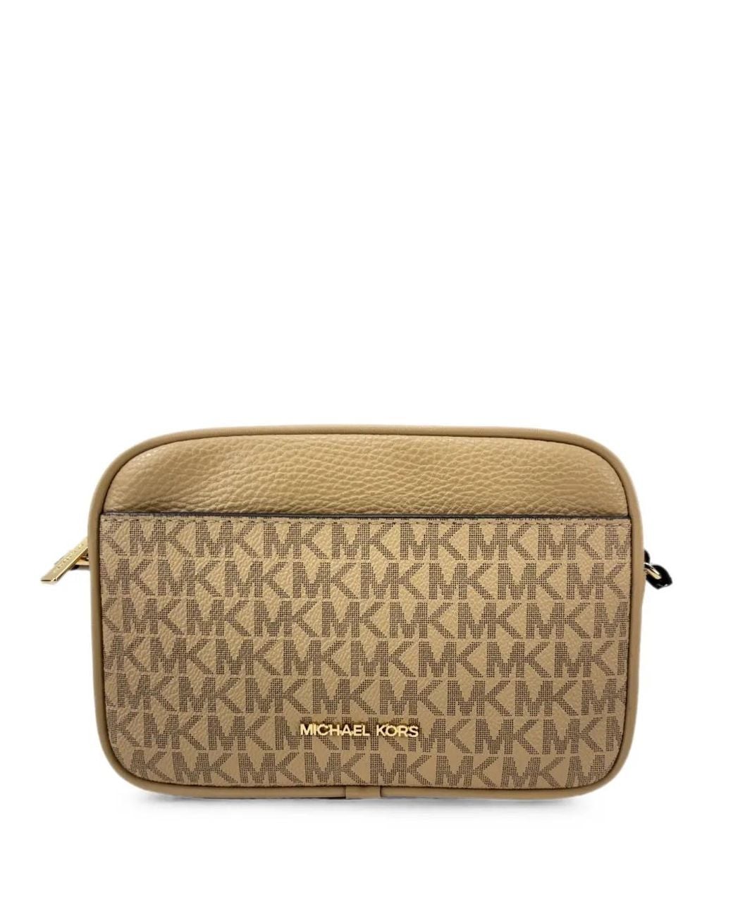 Michael Kors Natural Logo-Print Cross Body Bag