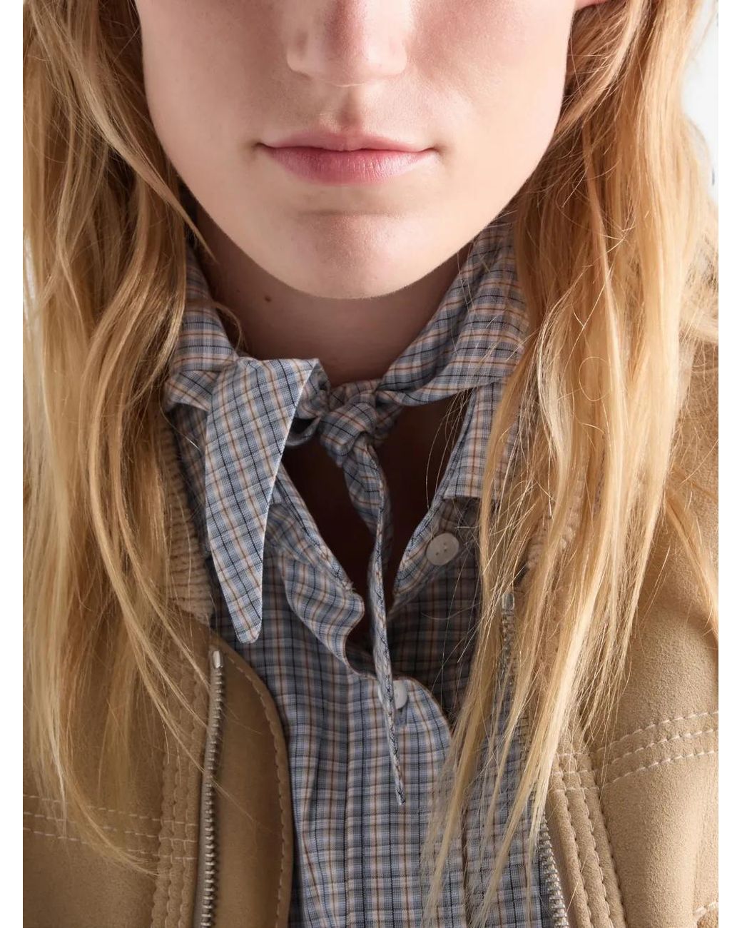 Prada Gray Madras Fabric Shirt