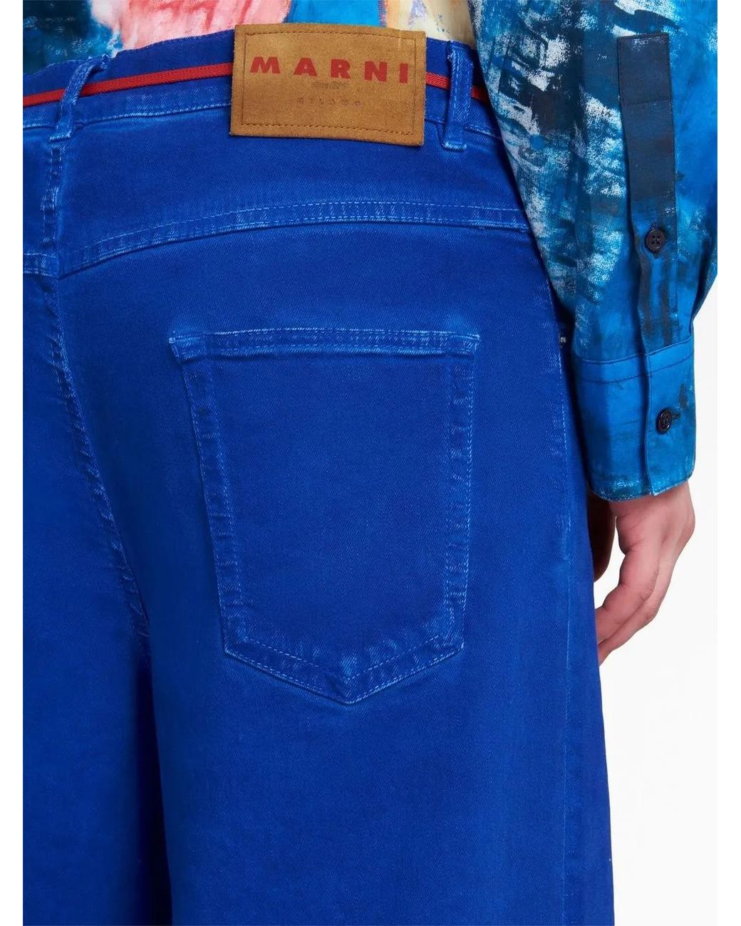 Pantalones Rectos Marni de hombre de color Blue