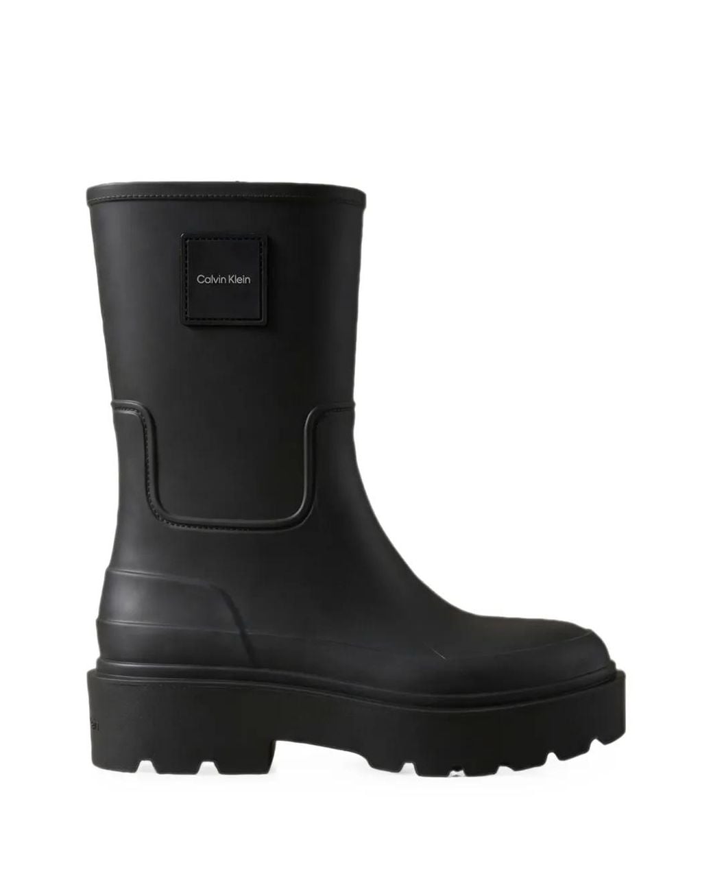 Calvin Klein Black Bottes À Patch Logo