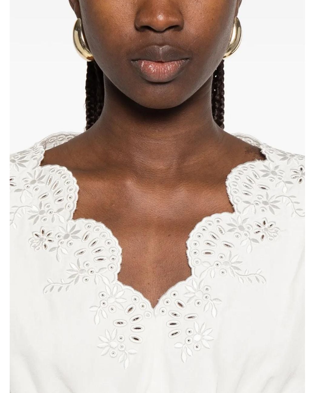 Jonathan Simkhai White Delphina Crop Top