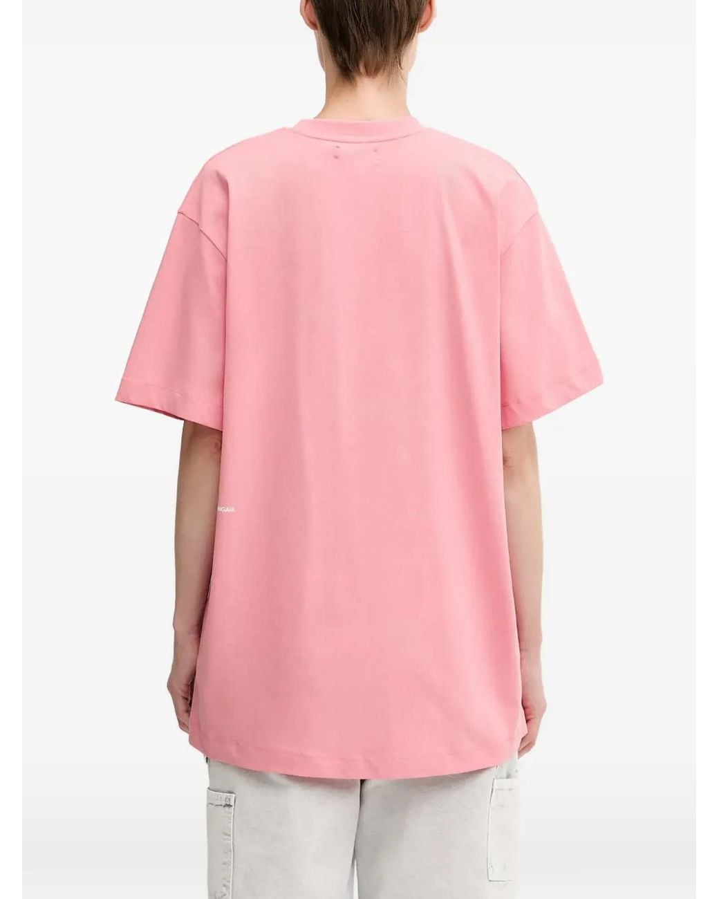PANGAIA Pink Logo-Print Short-Sleeve T-Shirt