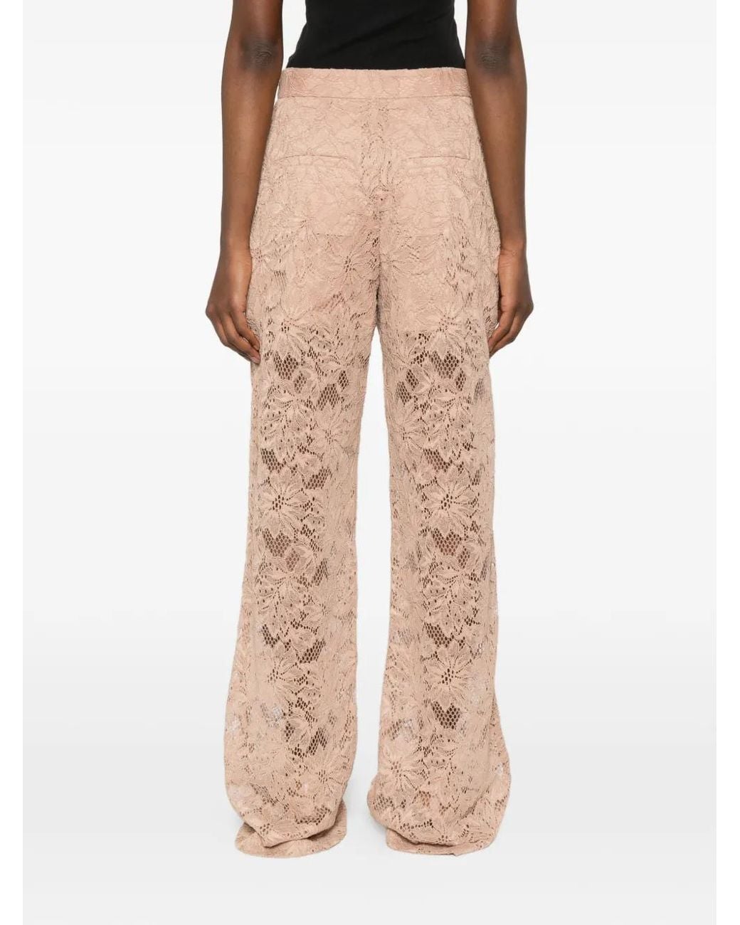 Sportmax Natural Floral-Lace Trousers