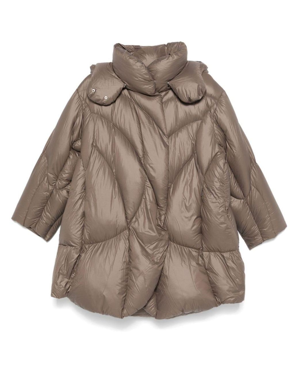 JNBY Quilted Puffer Jacket in Brown | Lyst UK