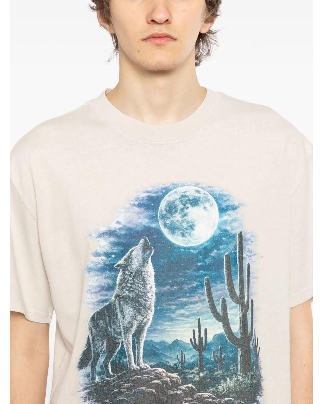 Melt Blue Graphic-Print T-Shirt for men