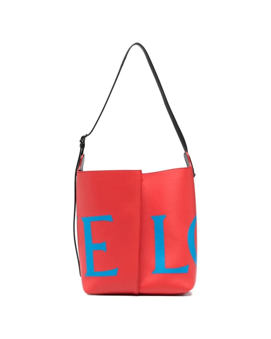 Loewe Red Large Bilbao Bucket Oversized Logo
