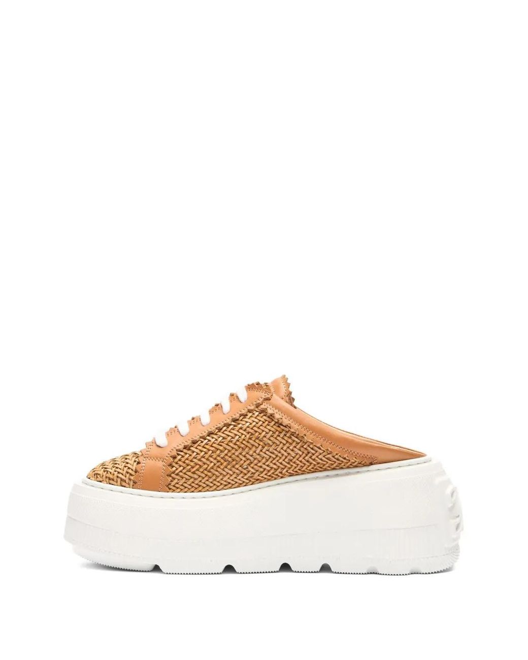 Casadei Brown Nexus Woven Slip-On Platform Sneakers