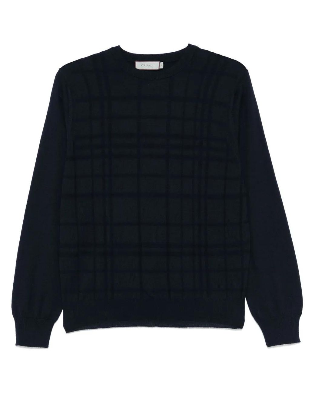 Canali Blue Merino-Wool Sweater for men