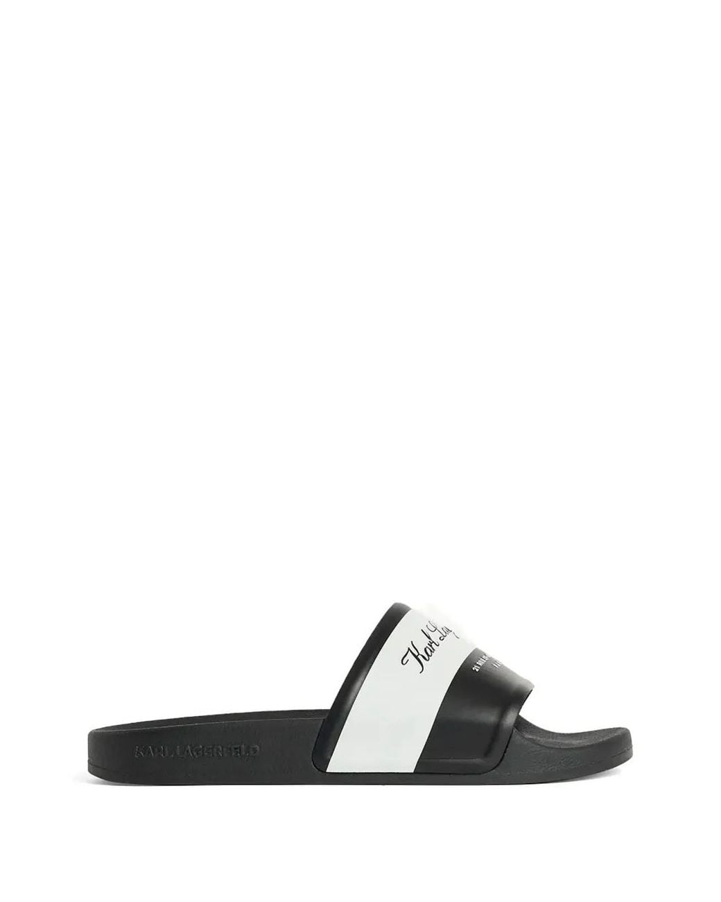 Karl Lagerfeld White Kondo 2.0 Logo-Print Slides