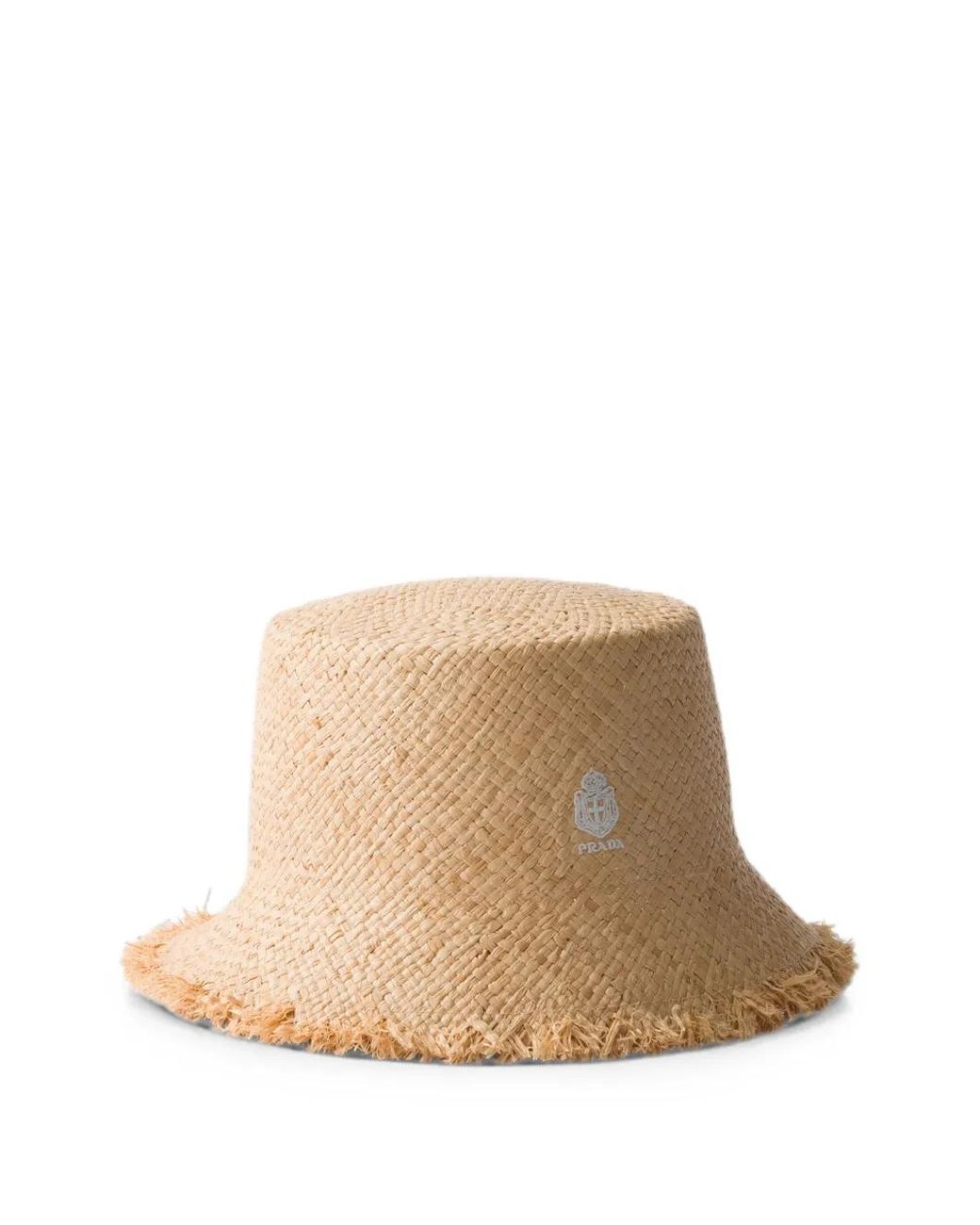 Prada Natural Raffia Bucket Hat for men