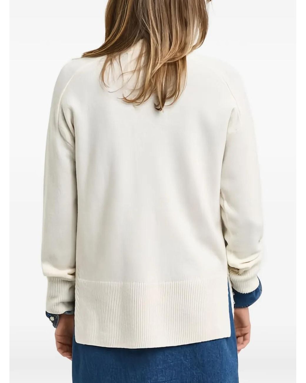 Gant White Ribbed Sweater
