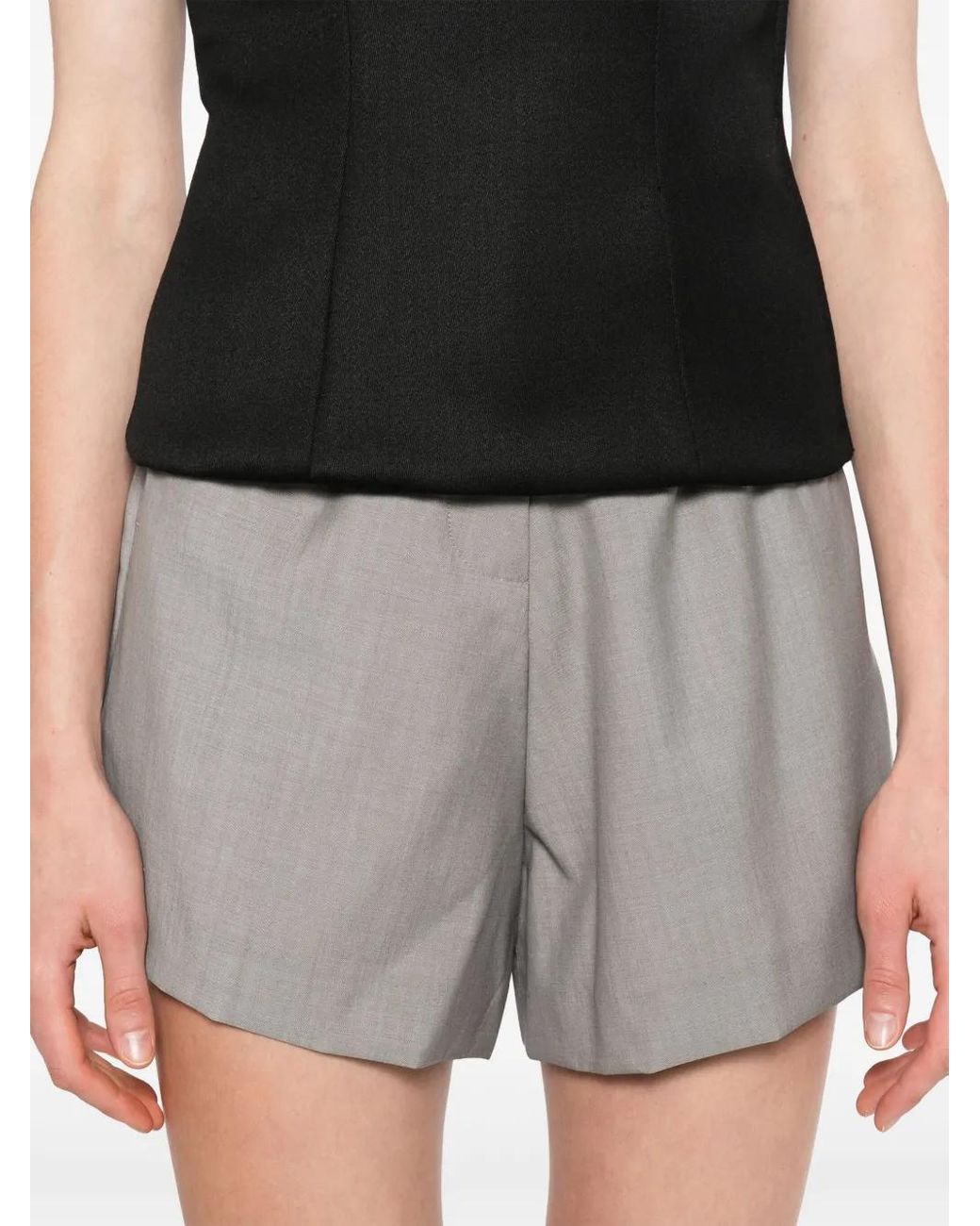 Racil Gray Tailored Wool Shorts