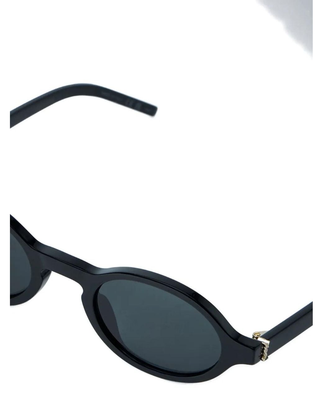 Saint Laurent Blue Oval-Frame Sunglasses