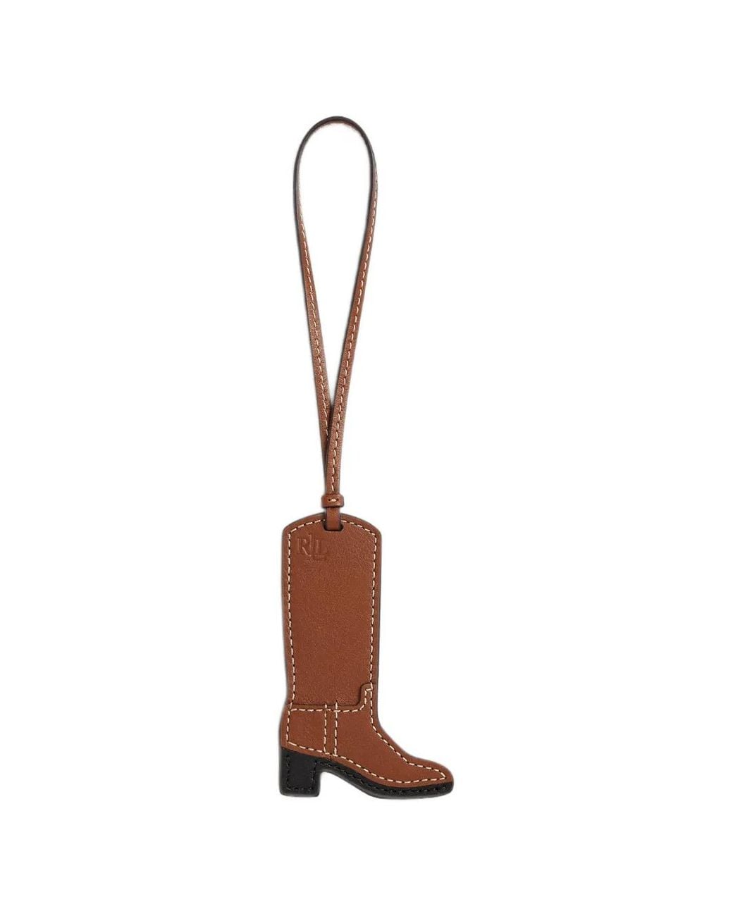 Ralph Lauren White Breloque Pour Bottines En Cuir