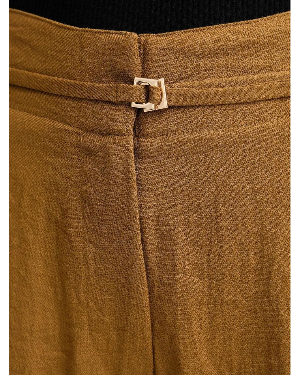 Morgan Natural Pantalon À Design Plissé