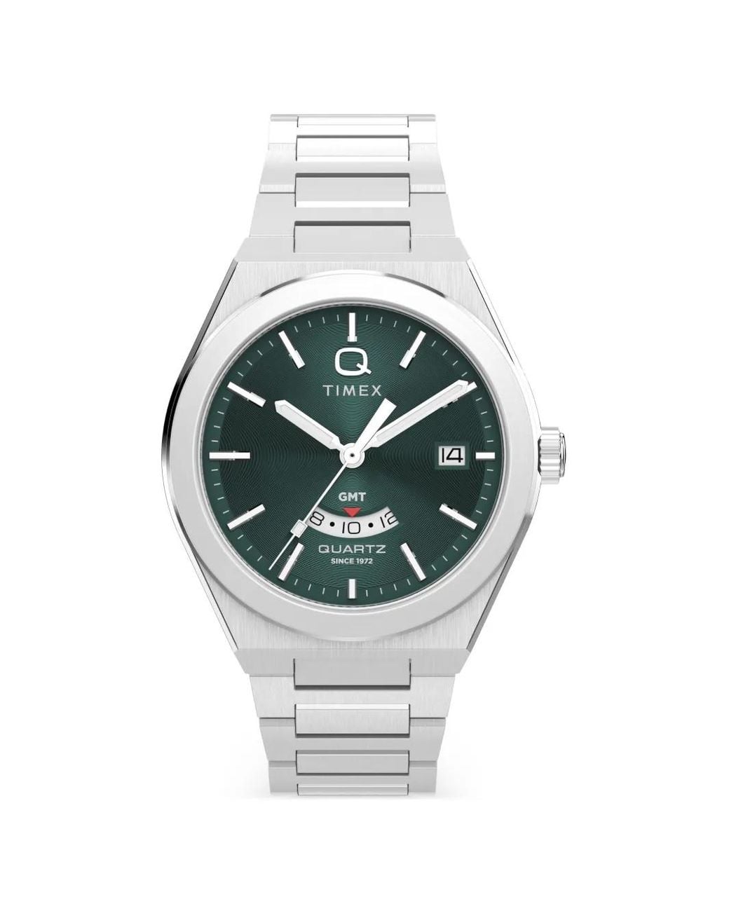 Timex Gray Q Gmt 38Mm Watch for men