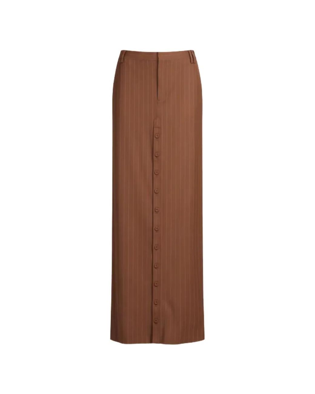 Jean Paul Gaultier Brown Jupe Longue À Rayures