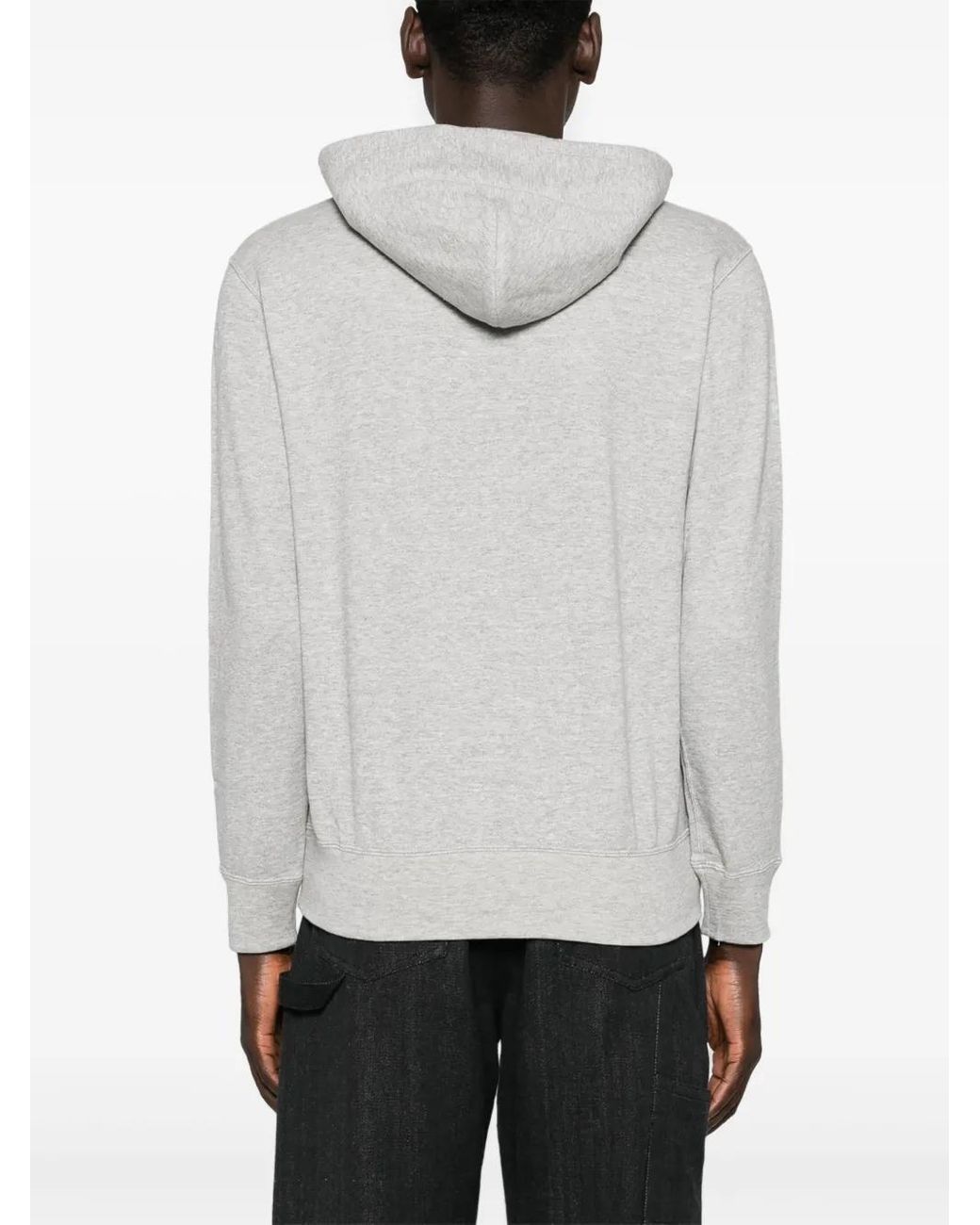 COMME DES GARÇONS PLAY White Heart-Patch Zip-Up Hoodie