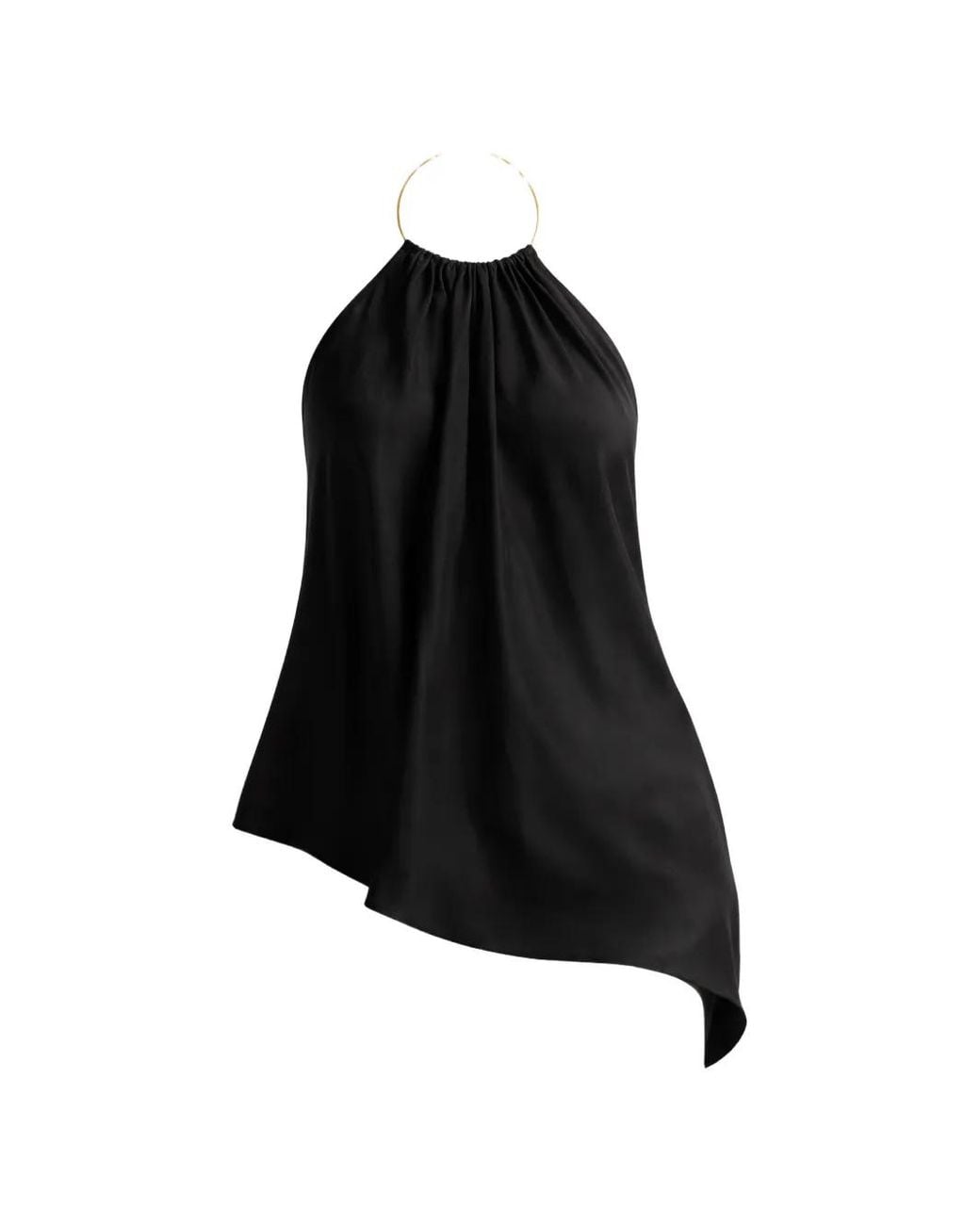 Cynthia Rowley Black Talita Ring Blouse