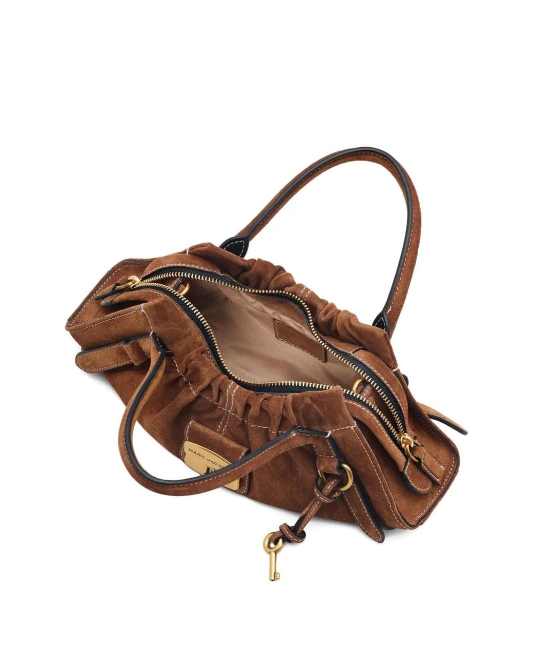 Marc Jacobs Brown Compact Cristina Suede Tote Bag