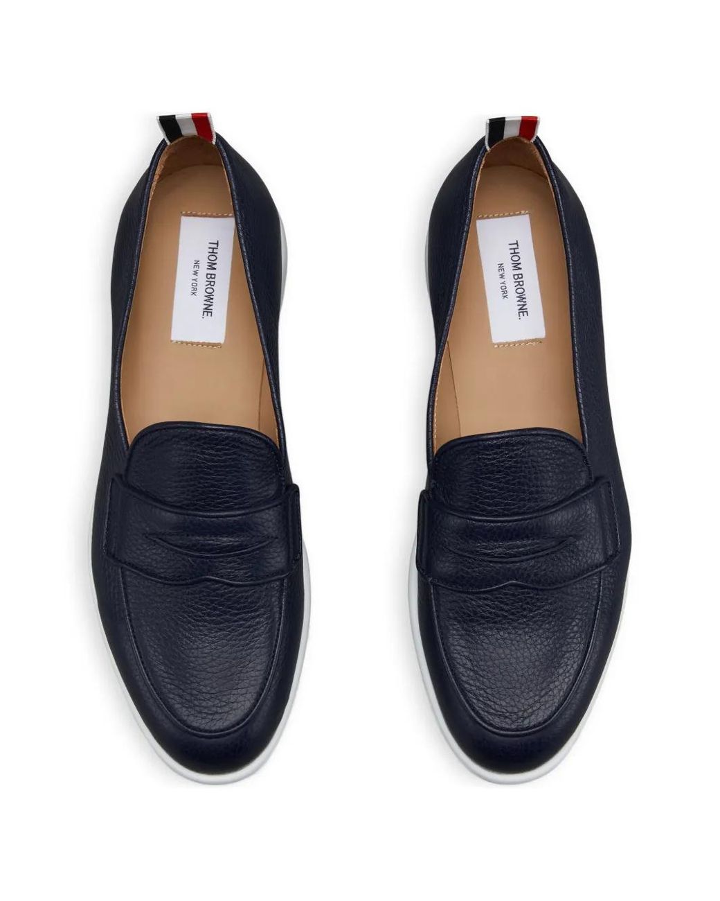 Thom Browne Blue Leather Loafers for men