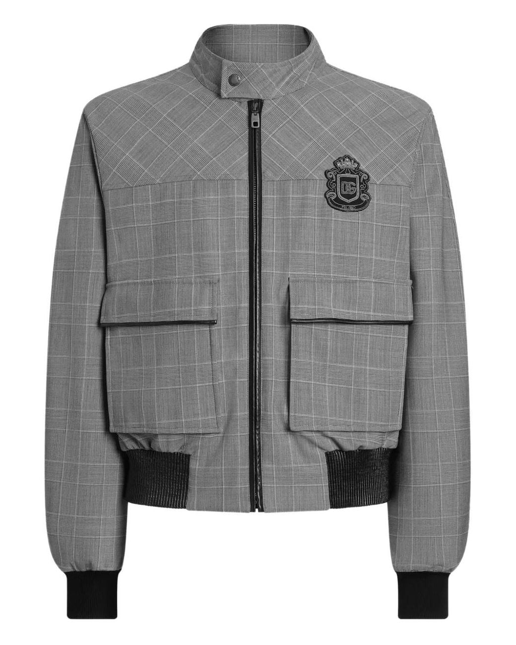 Dolce & Gabbana Gray Unlined Blouson Jacket for men