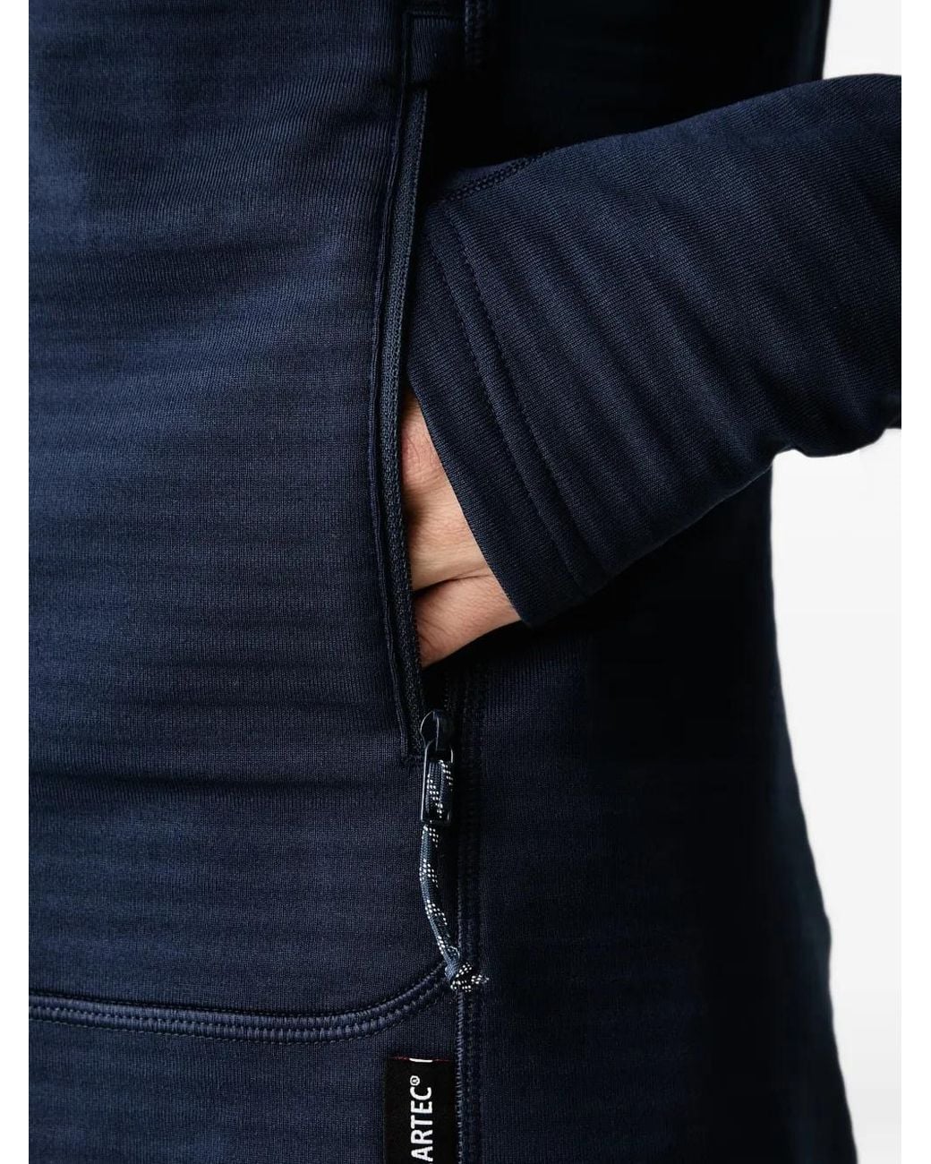 Mammut Blue Taiss Logo-Patch Hooded Jacket