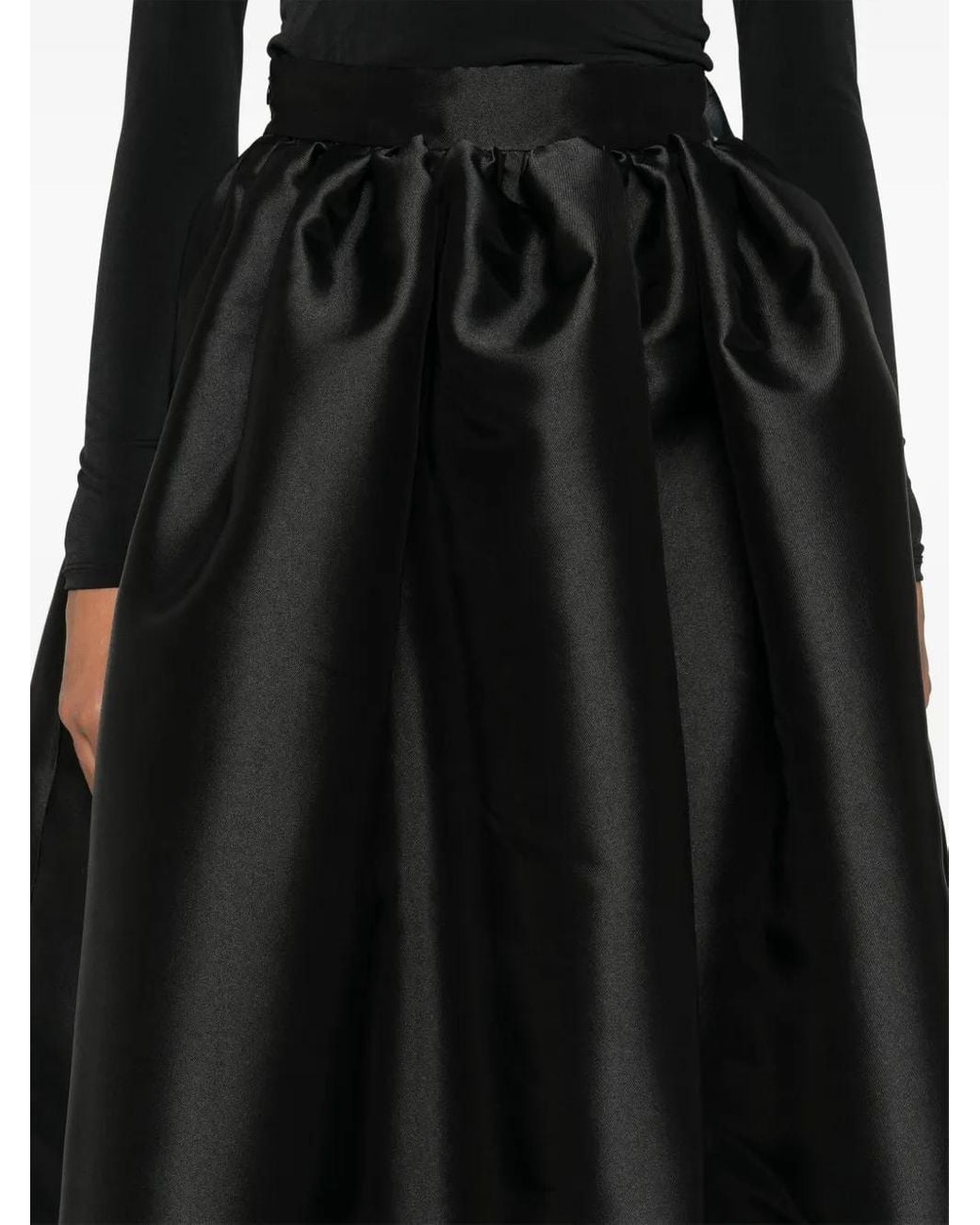 Atu Body Couture Black Full Midi Skirt