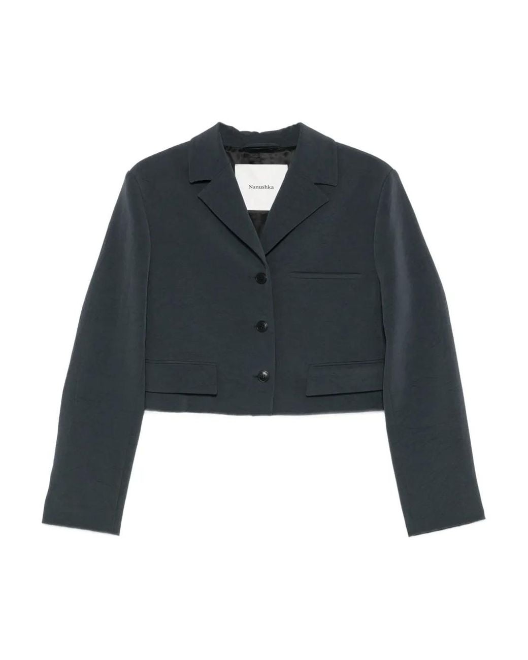 Nanushka Blazer Met Drie Knopen in het Blue
