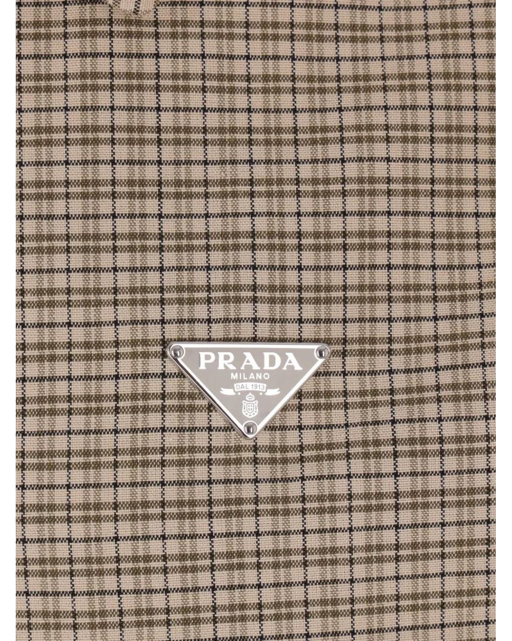 Prada Geruit Jack Met Knopen in het Natural voor heren