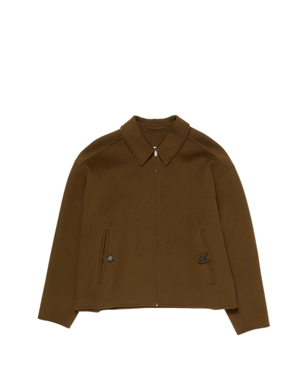 Acne Brown Zip-Front Jacket for men
