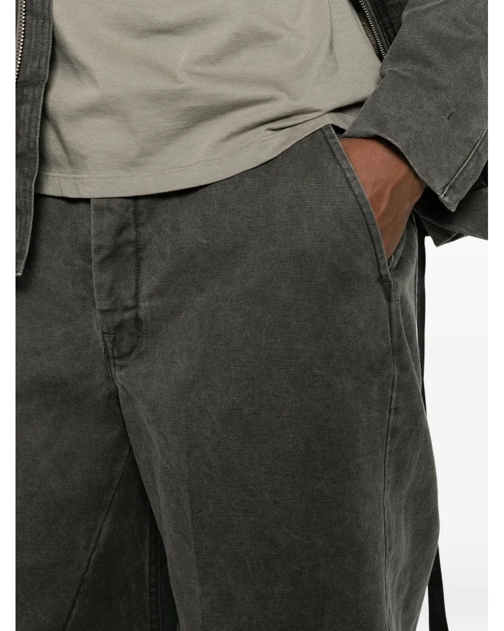 Rick Owens Gray Faded-Effect Shorts for men
