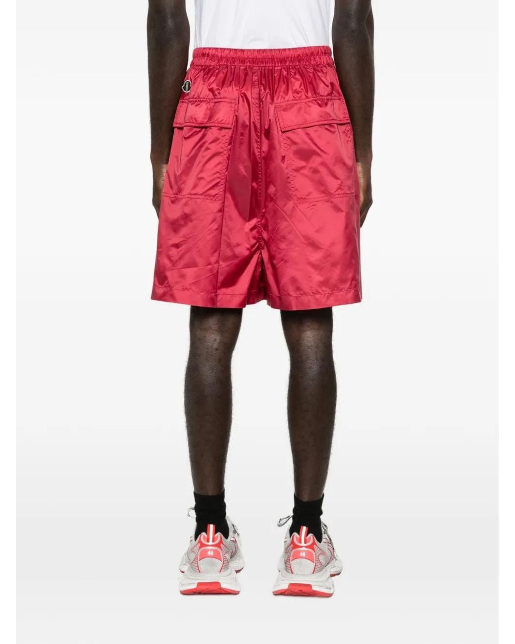 Moncler Red X Rick Owens Drawstring Kilt Shorts for men