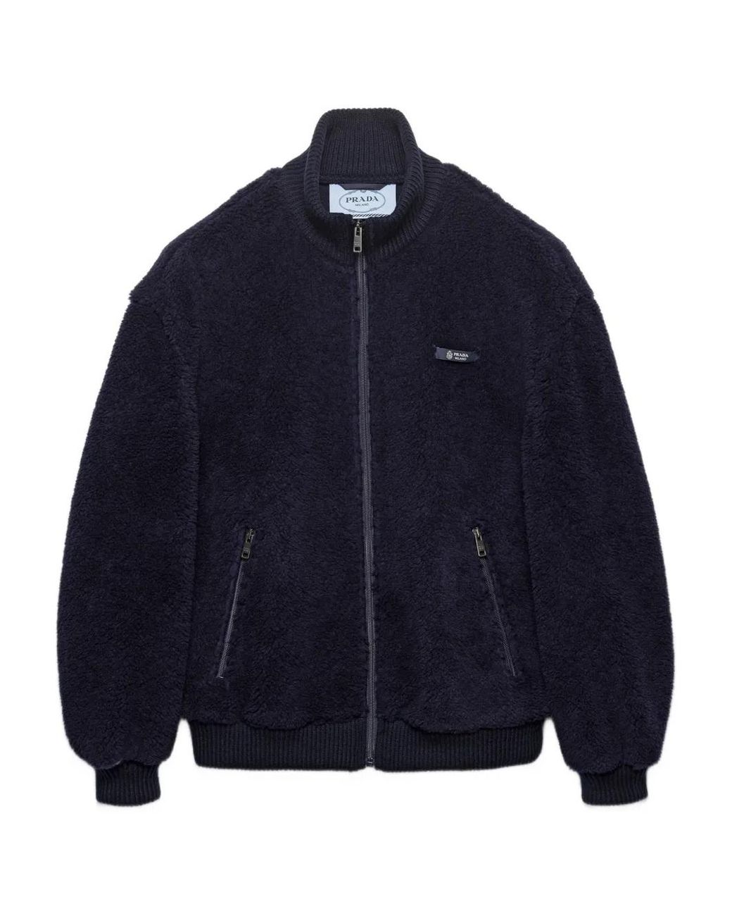 Prada Blue Zip-Up Fleece Jacket