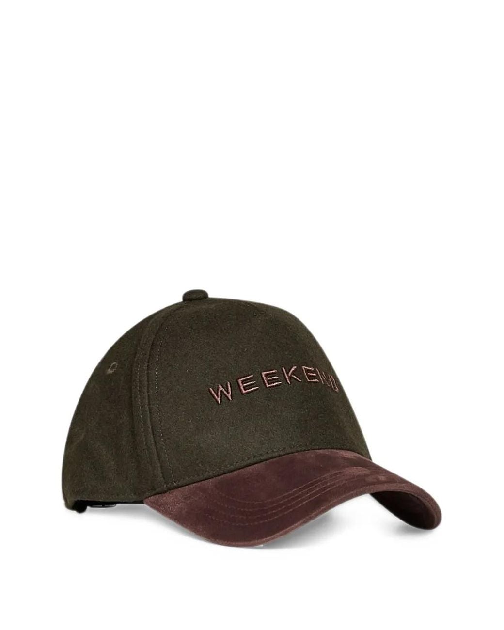 Weekend by Maxmara Brown Logo-Embroidered Felt Baseball Cap