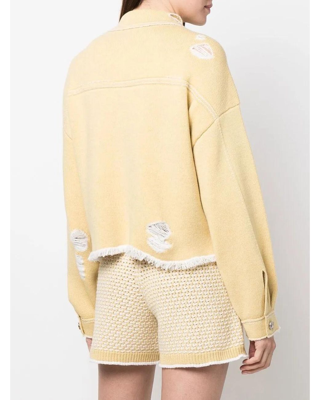 Barrie Natural Fringed Denim Jacket