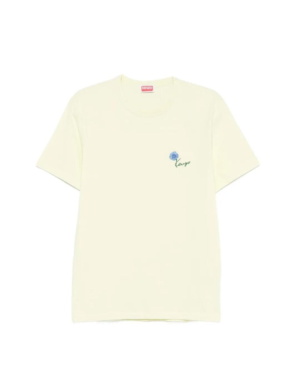 KENZO White Logo-Embroidered T-Shirt for men