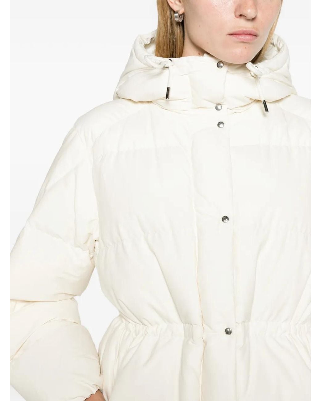 Moncler White Himalaya Hooded Short Down Jacket