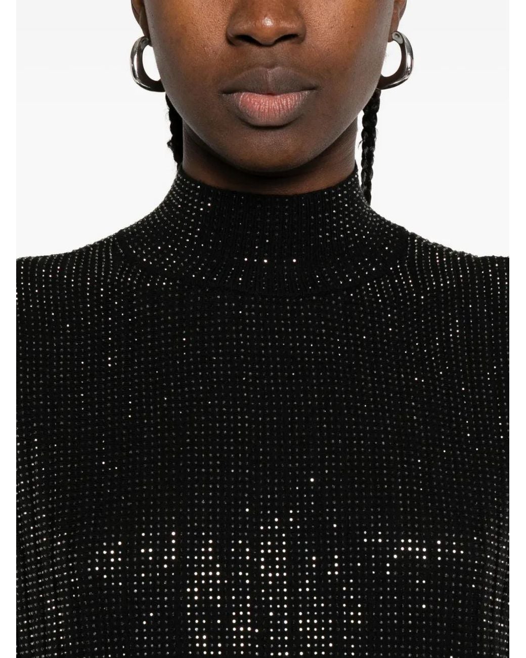 Emporio Armani Black Wool Blend Mini Dress