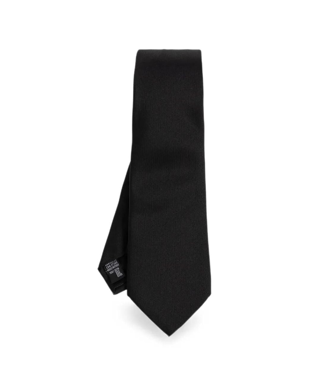Giorgio Armani Black Embroidered-Logo Tie for men