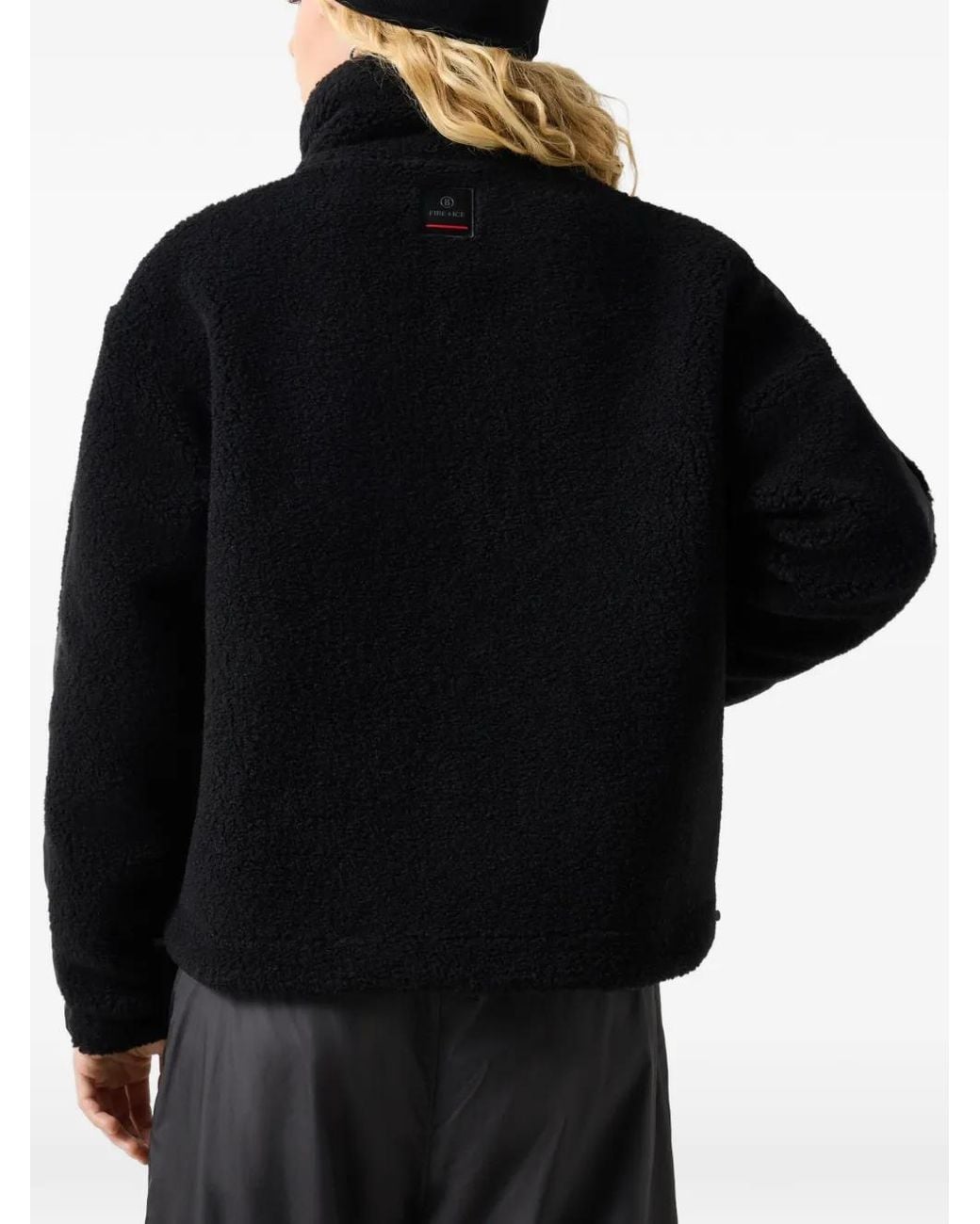 Bogner Fire + Ice Black Ninetta Teddy-Texture Ripstop-Panel Jacket