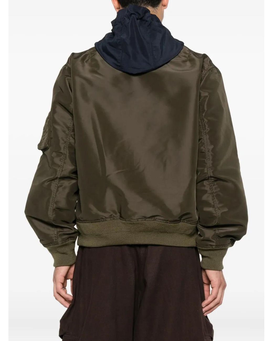 Sacai Green Nylon Twill X Grosgrain Blouson for men