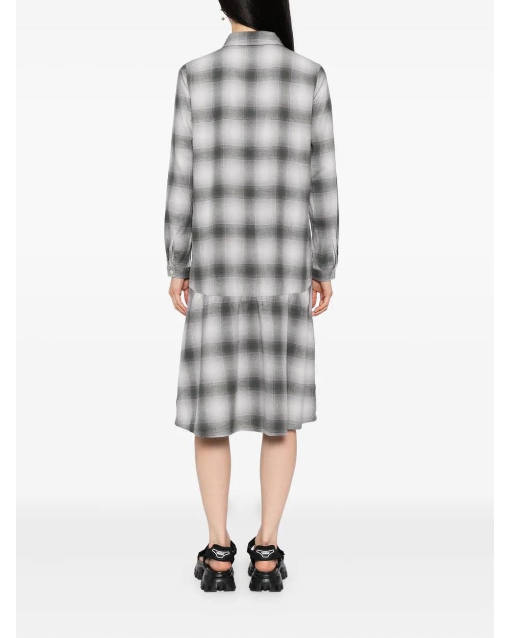 SPORT b. by agnès b. Gray Checkered Plaid Dress