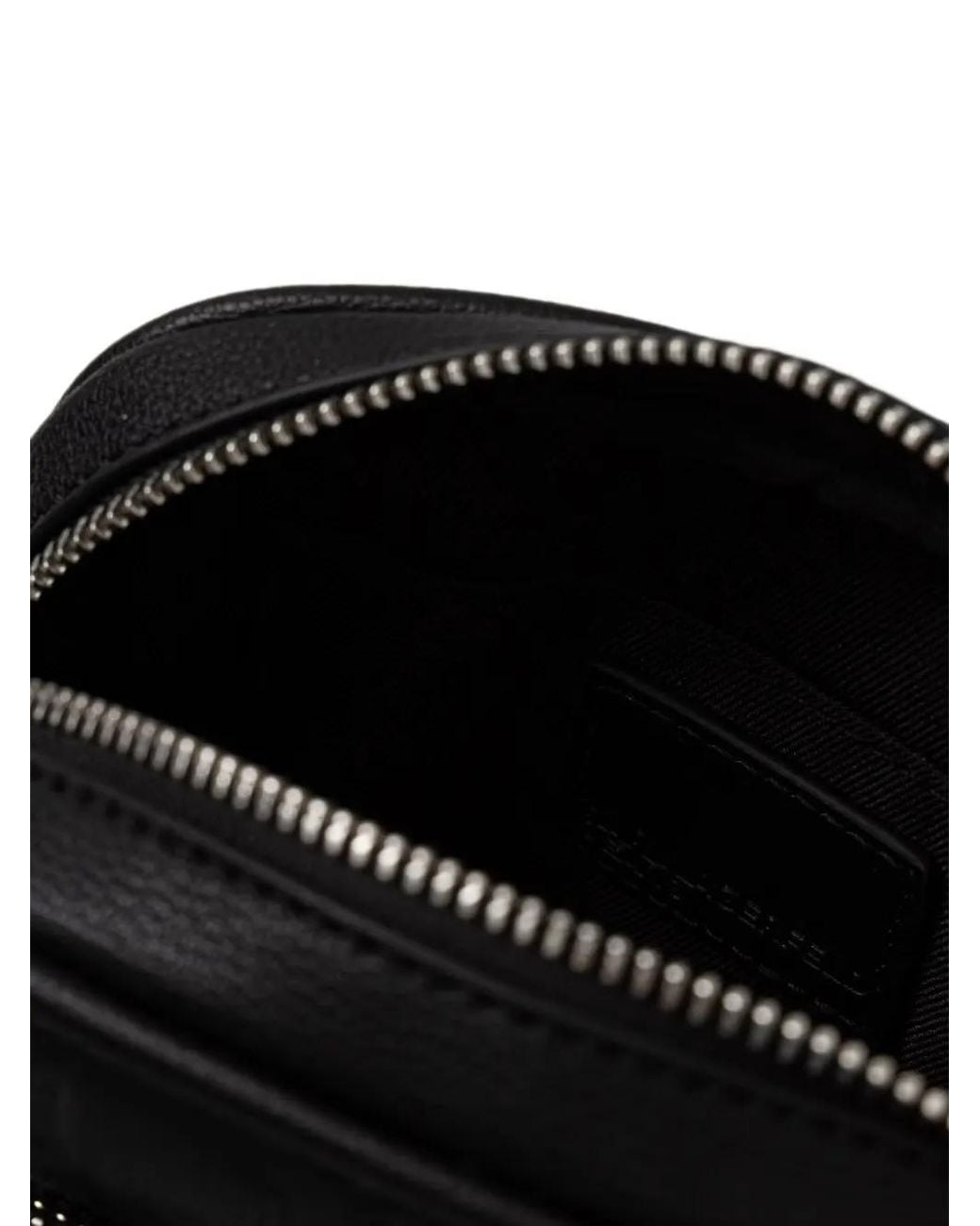 Karl Lagerfeld Black Monogram-Embossed Messenger Bag for men