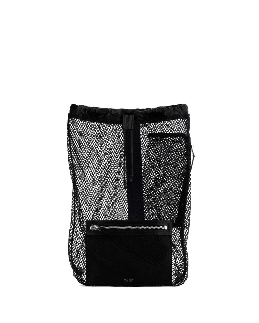 Tom Ford Black Perforated Backpack for men