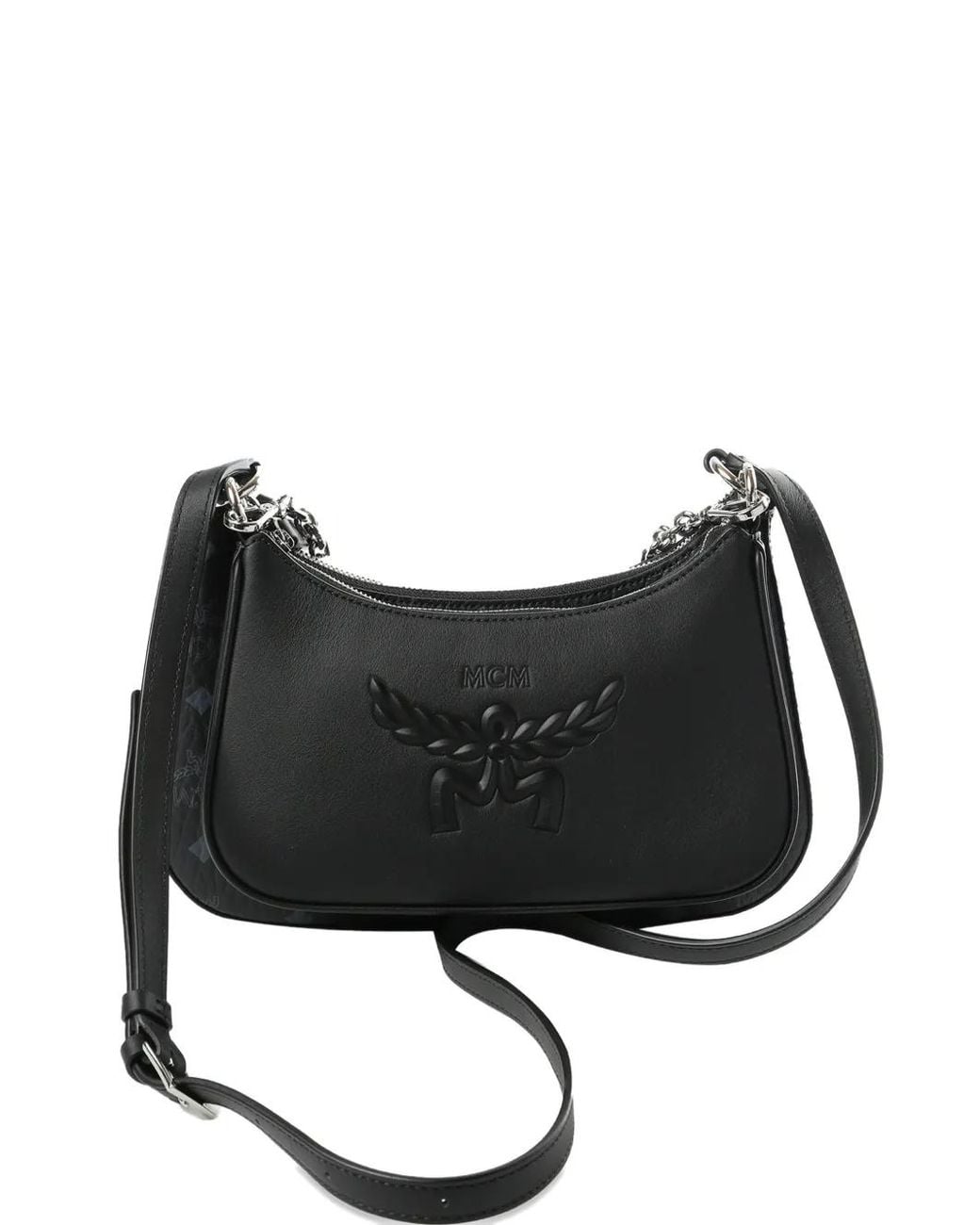 MCM Black Small Aren Shoulder Bag