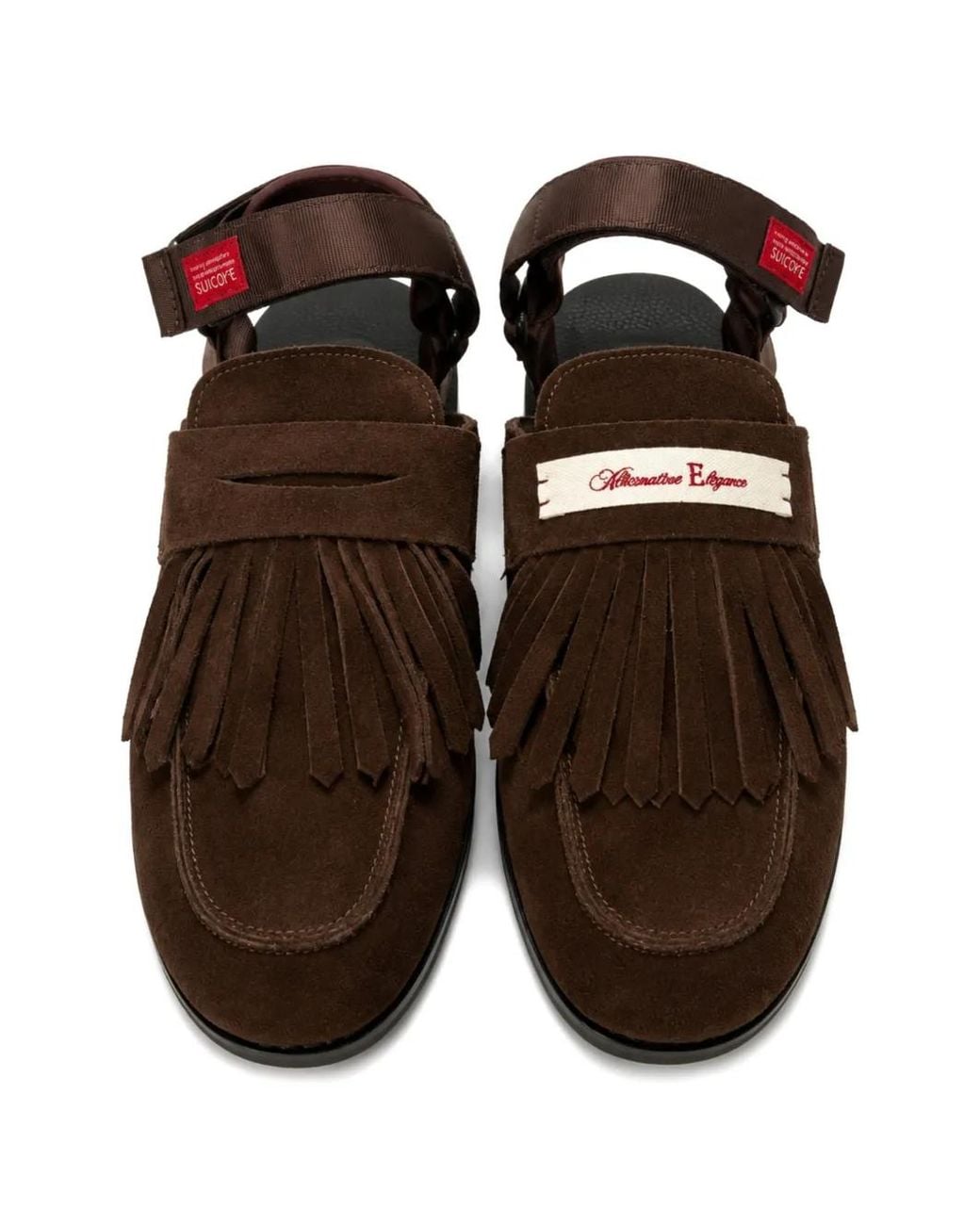 Bed J.w. Ford Brown Loafer-Style Leather Sandals for men