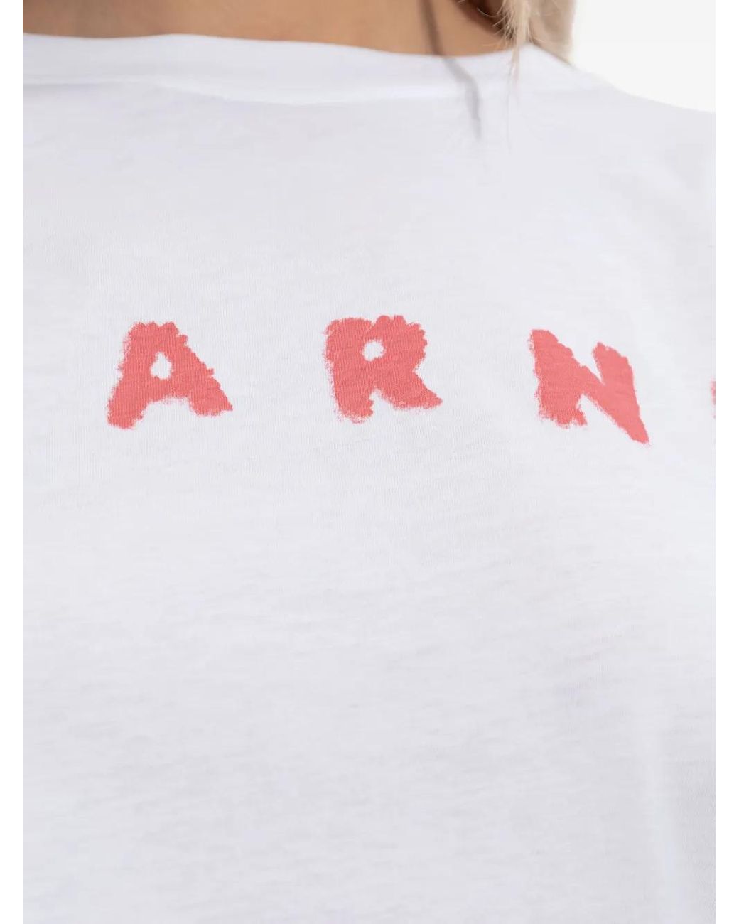 Marni White Logo-Print T-Shirt