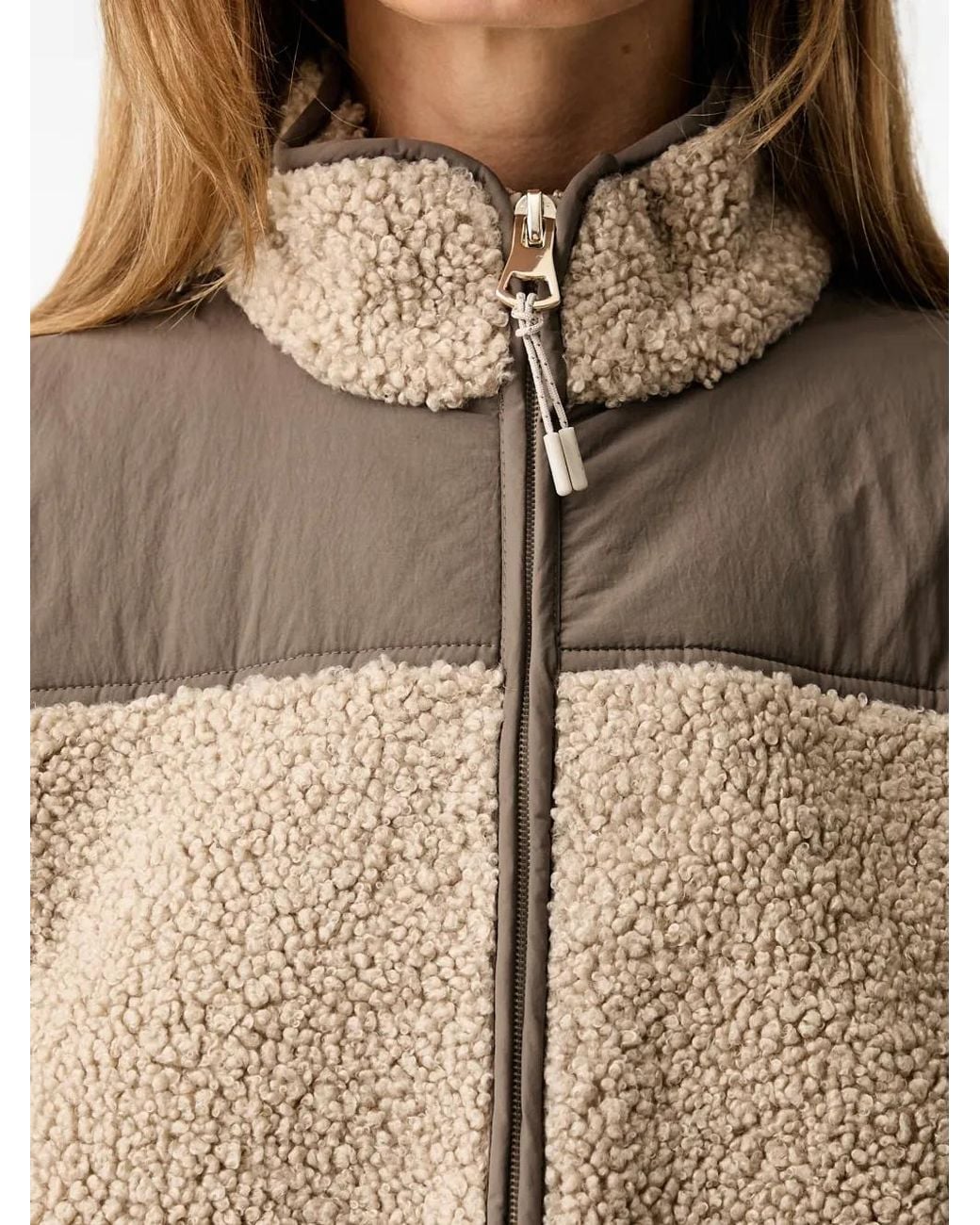 Mos Mosh Natural Elisa Eli High-Neck Zip-Up Jacket