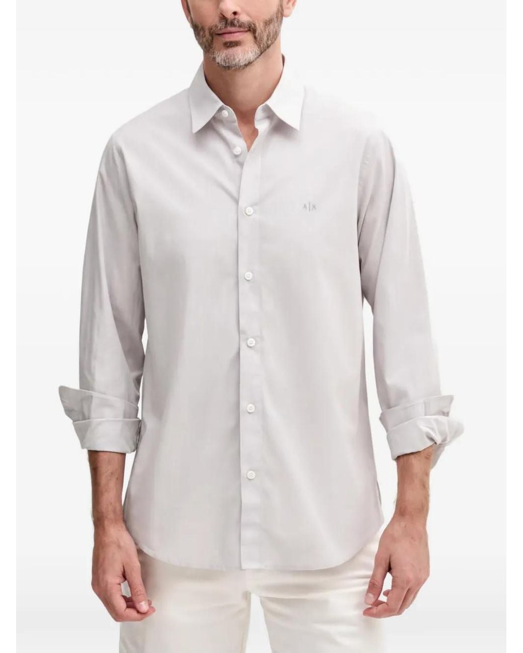 ARMANI EXCHANGE White Buttoned Shirt for men